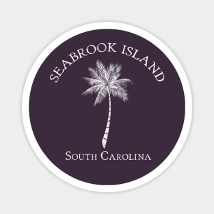 Seabrook Island South Carolina Vintage Palmetto Magnet